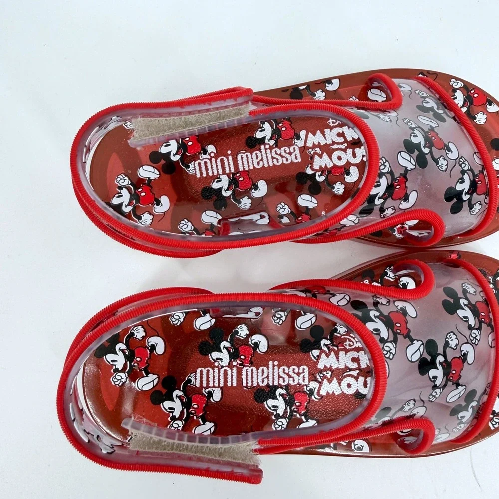 Mini‎ Melissa Disney Mickey Mouse Red Sandals Sz 10